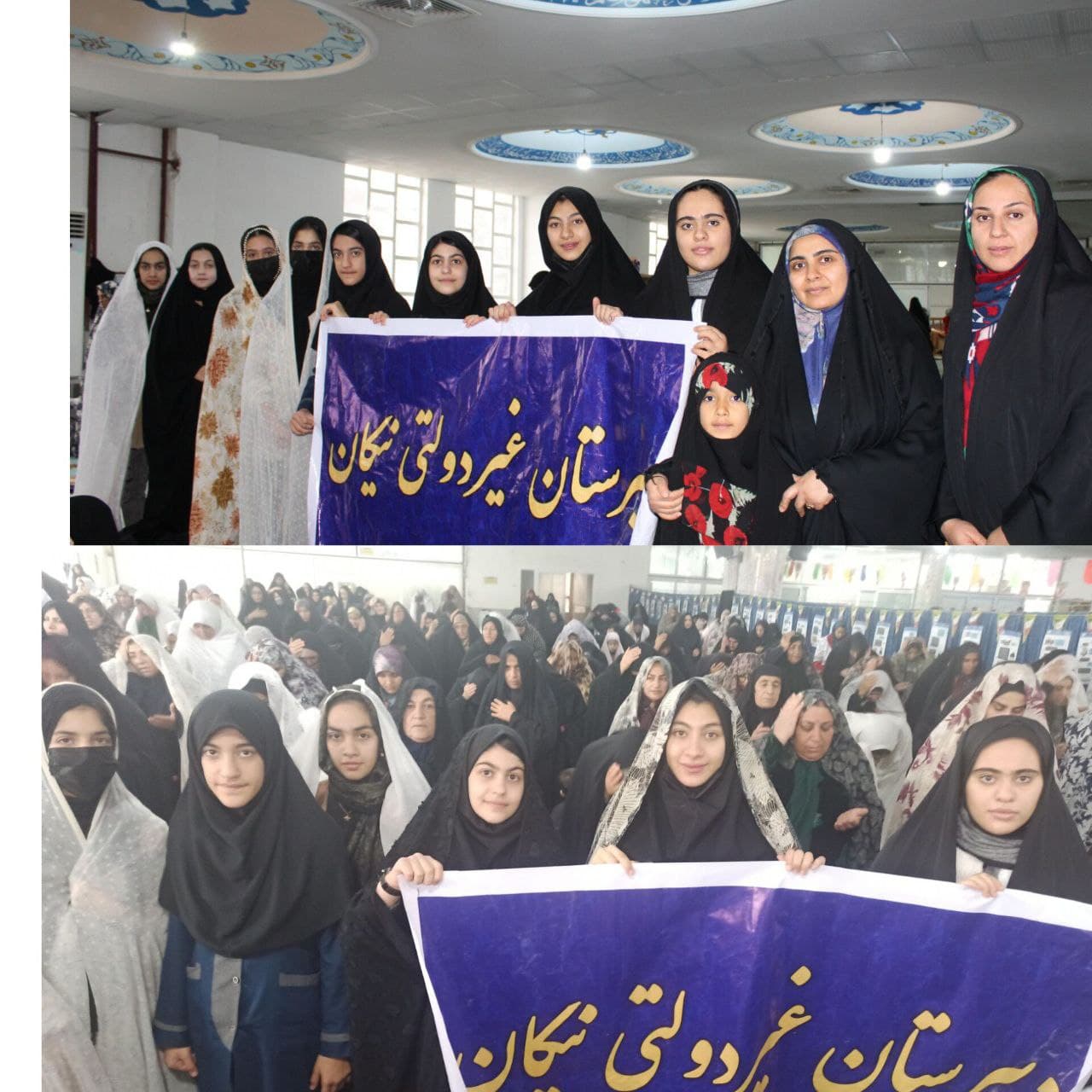 حضور دانشآموزان گلمون در نماز عبادی ،سیاسی جمعه